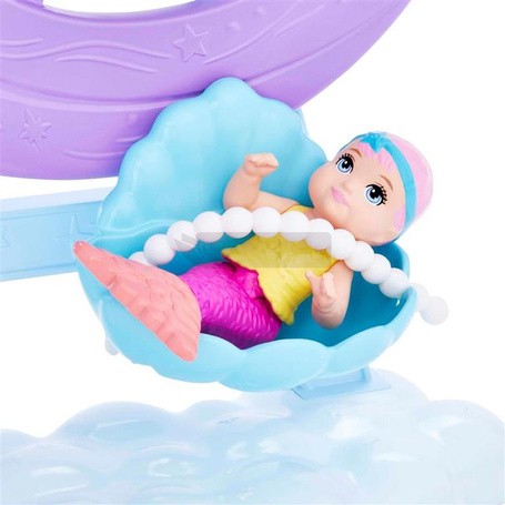 LALKA BARBIE SYRENKA OPIEKA NAD MAŁĄ SYRENKĄ zestaw dla dzieci +3 lata HLC30