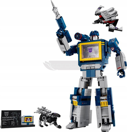 LEGO ICONS 10358 TRANSFORMERS SOUNDWAVE, zestaw klocków dla dzieci +18 lat
