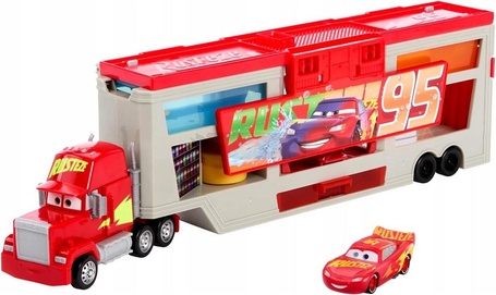 DISNEY CARS AUTA zestaw MANIEK MOBILNY LAKIERNIK samochód z naczepą HPD82