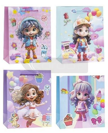 Torebka dziecięce Pop-Up 3D 26x32x10cm mix ROZETTE