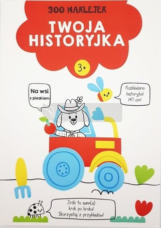 300 naklejek. Twoja historyjka 3+ (czerwona)