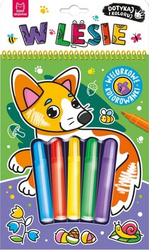 Dotykaj i koloruj Welurowe kolorowanki W lesie