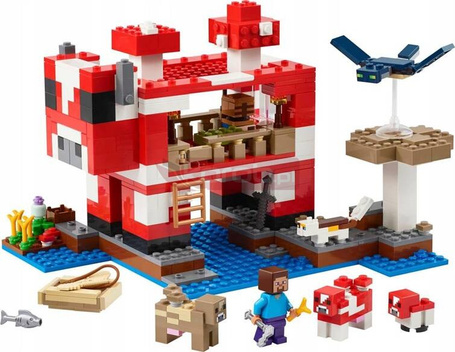LEGO MINECRAFT 21270 Dom grzybowej krowy, zestaw klocków dla dzieci +8 lat