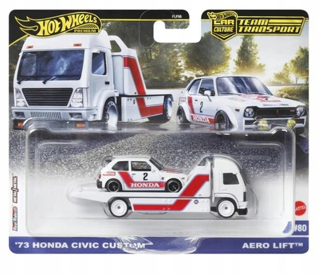 HOT WHEELS Team Transport #80 JBM36 '73 Honda Civic Custom / Aero Lift