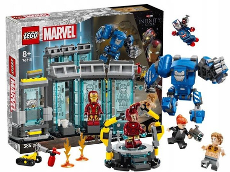 LEGO MARVEL 76315 LABORATORIUM IRON MANA ZBROJOWNI zestaw klocków +8 lat