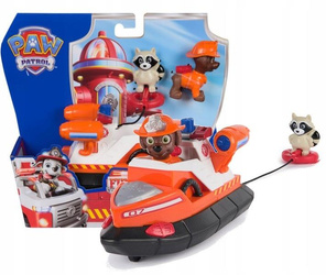 PSI PATROL FIRE RESCUE POJAZD RATUNKOWY motorówka + figurka Zuma i szopa 6072684