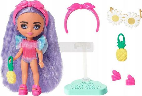 LALKA BARBIE EXTRA FLY MINI MINIS plażowy strój HPN06