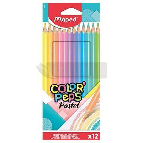Kredki Colorpeps pastel trójkątne 12 kolorów