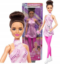 LALKA BARBIE ŁYŻWIARKA FIGUROWA lalka w stroju łyżwiarskim HRG37