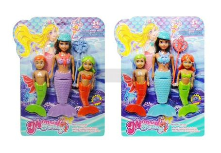 Lalki syrenki 3szt mix