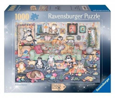 Puzzle 1000 Łobuziarskie koty w święta