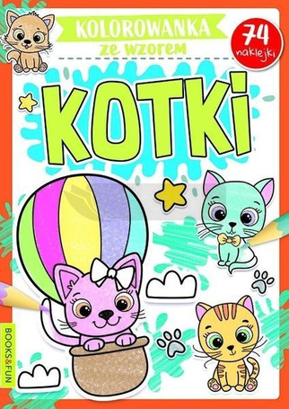 Kolorowanka ze wzorem. Kotki