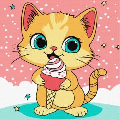 Malowanie po numerach - Malinowe lody Kids