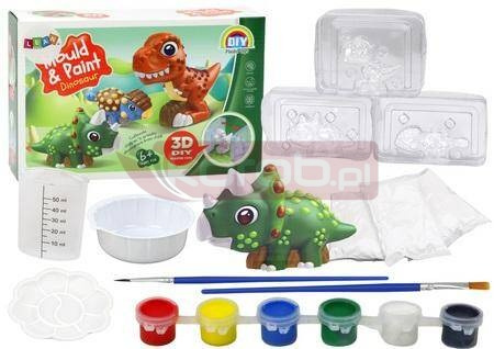 Odlewy gipsowe Dinozaury 3D z farbami DIY