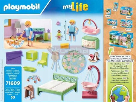 PLAYMOBIL MY LIFE 71609 Sypialnia z kącikiem zabaw dla dzieci