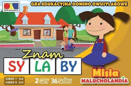 Gra domino. Znam sylaby. Cz. 7 i 8 - zestaw Misia