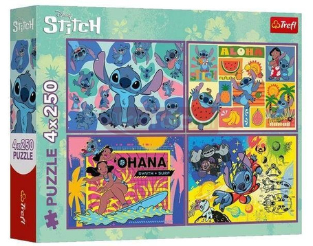 Puzzle 4w1 Stitch TREFL