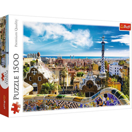 Puzzle 1500 elementów Park Guell, Barcelona