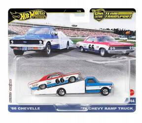 HOT WHEELS PREMIUM CULTURE CAR 2-pack '66 CHEVELLE / '72 CHEVY RAMP TRUCK HRV40