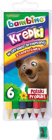 Kredki ołówkowe 6 kolorów bls BAMBINO