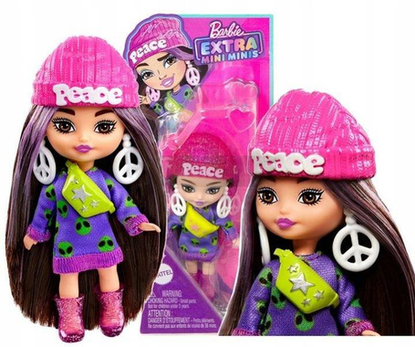 LALKA BARBIE EXTRA MINI MINIS brązowe włosy HLN46