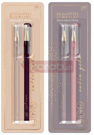 Długopis ścieralny Satin Gold 2szt
