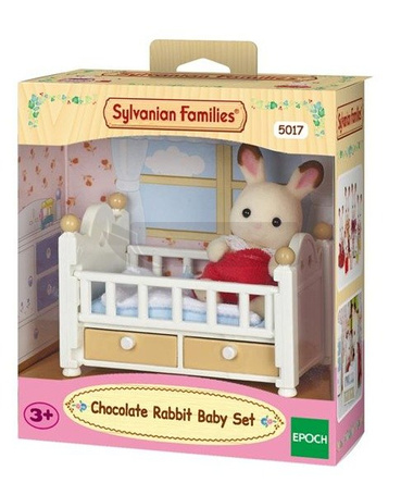 Sylvanian Families Zestaw z dzieckiem królików z czekoladowymi uszkami (łóżko dziecięce)