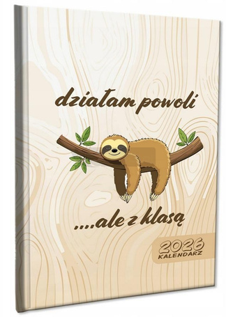 Kalendarz 2026 A5 tygodniowy notatka Leniwiec 1