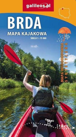 Mapa kajakowa - Brda wodoodporna 1:75 000