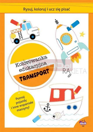 Rysuj, koloruj i ucz się pisać. Transport