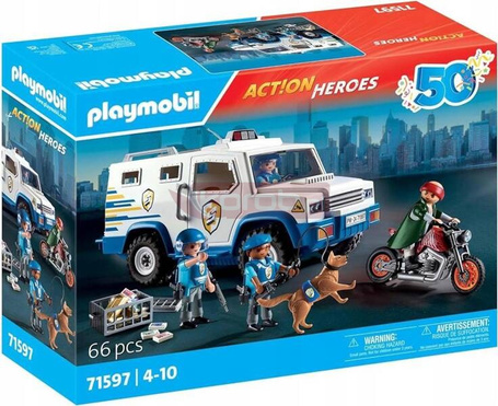 PLAYMOBIL ACT!ON HEROES 71597 Transporter pieniędzy