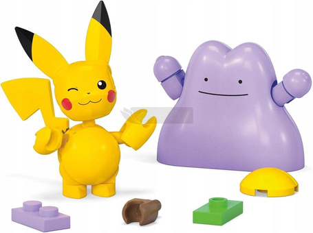 MEGA CONSTRUX KLOCKI 42 el POKEMON PIKACHU I DITTO + 2 Pokeball JCT43