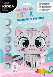 Figurka 3D malowanie po numerach Kotek KIDEA