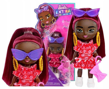 LALKA BARBIE EXTRA MINI MINIS bordowe włosy HLN47