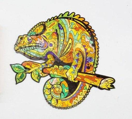 Puzzle drewniane eko 69 Kameleon A4