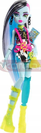 LALKA MONSTER HIGH STRASZYSEKRETY Frankie Stein seria neonowa HNF79