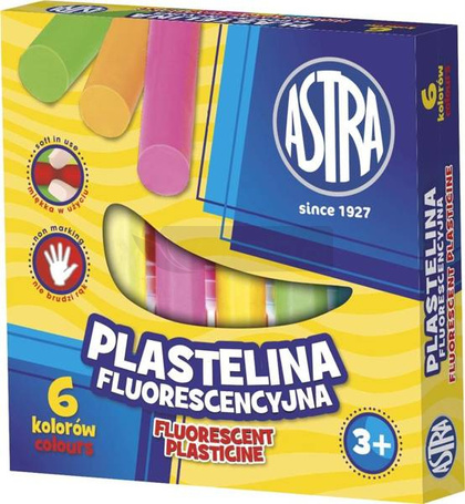 Plastelina fluorescencyjna 6 kolorów ASTRA