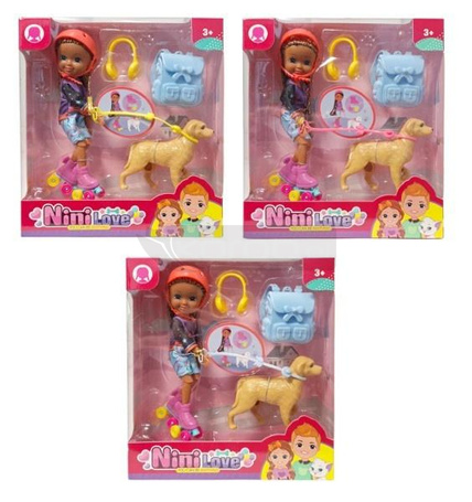 Lalka z rolkami i akcesoriami MIX