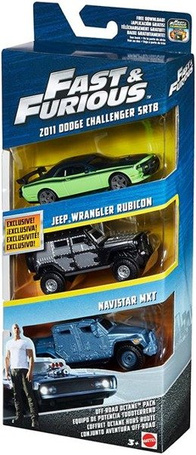Hot Wheels Samochodziki Szybcy i wściekli Trzypak Ast.