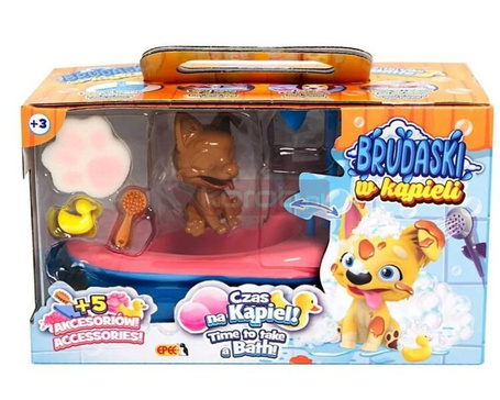 Brudaski w kąpieli piesek Corgi czarno-brązowy 5el