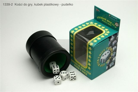 Kości do gry w kubku