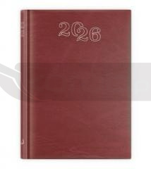 Kalendarz 2026 A5 dzienny standard czerwony