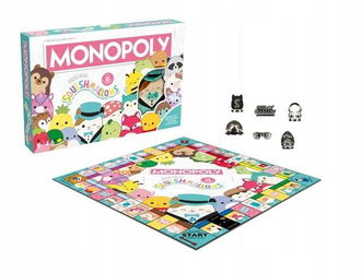 GRA PLANSZOWA MONOPOLY SQUISHMALLOWS gra rodzinna dla dzieci +8 lat