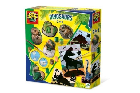 Odlewy gipsowe dinozaury 2w1