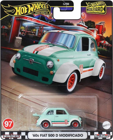 HOT WHEELS PREMIUM BOULEVARD #97 '60s Fiat 500 D Modificado HRT65