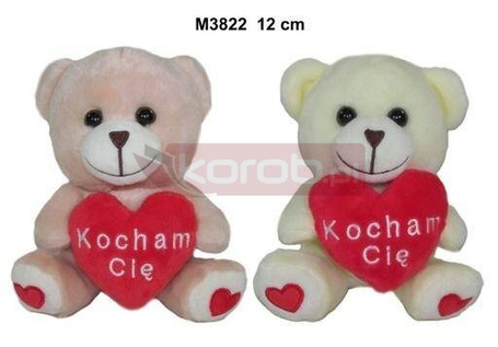 Miś z sercem 12cm MIX