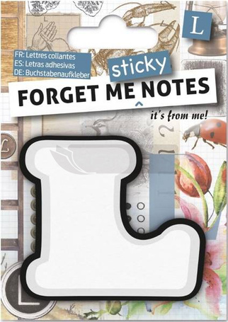 Forget me sticky notes kart samoprzylepne litera L