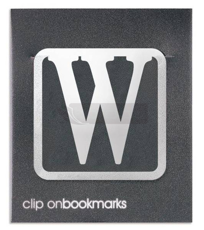 Metalowa zakładka - Litera W Clip-on