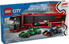 LEGO CITY 60445 Ciężarówka z bolidami RB20 i AMR24 F1, zestaw klocków