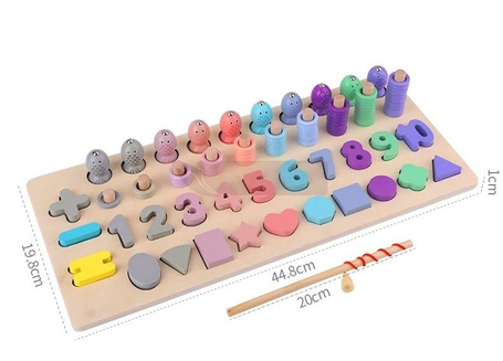 Magnetyczna układanka Montessori pastelowa